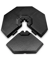 Costway 4PCS Patio Cantilever Offset Umbrella Weights Base Plate Set