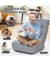 4-Position Floor Chair Folding Lazy Sofa Adjustable