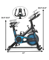 Costway Indoor Cycling Stationary Bike Silent Belt Drive Adjustable