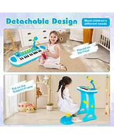 Costway 31 Key Kids Piano Keyboard Toy Toddler Musical Instrument w/ Microphone