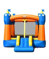 Costway Inflatable Bounce House Kids Magic Castle w/ Large Jumping Area With 550W Blower