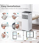 Costway Btu Portable Air Conditioner 3-in-1 Air Cooler with Fan Dehum Sleep Mode