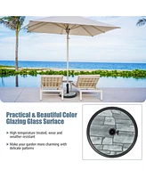Costway 19'' Patio 35 Lbs Round Umbrella Base Stand Holder 1.4''-1.9'' Market Table Outdoor