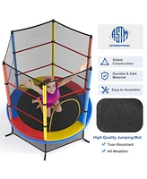 Costway 55'' Kids Trampoline Bouncing Jumping Mat Recreational Trampoline