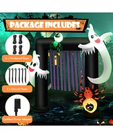 Costway 7.5FT Halloween Inflatable Archway Blow-up Festive Decoration for Backyard Porch