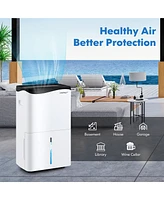 Costway 100-Pint Dehumidifier for Home & Basements w/ Smart App& Alexa Control