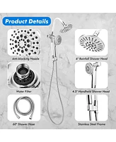 Costway High Pressure Shower Head Combo Handheld Shower Head & Rainfall Showerhead