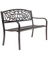 Costway Garden Bench Outdoor Furniture Porch Path Loveseat Chair