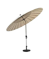 Costway 20'' Outdoor Patio Half Round Umbrella Base Stand Resin Deck Table Sun Shade