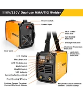 Costway Mma Welder 110/220V Arc Welding Machine Multifunctional Igbt W/ Electrode Holder