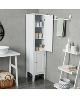 Costway Freestanding Bathroom Storage Cabinet Linen Tower Kitchen Living Room