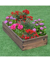 Elevated Wooden Garden Planter Box Bed Kit