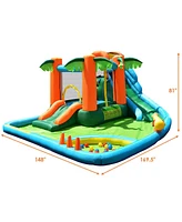 Inolait 7-in-1 Inflatable Slide Bouncer with Two Slides