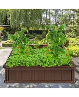 Sugift 48 Inch Raised Garden Bed Planter for Flower Vegetables Patio