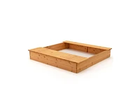 Slickblue Kids Wooden Sandbox with Bench Seats and Storage Boxes