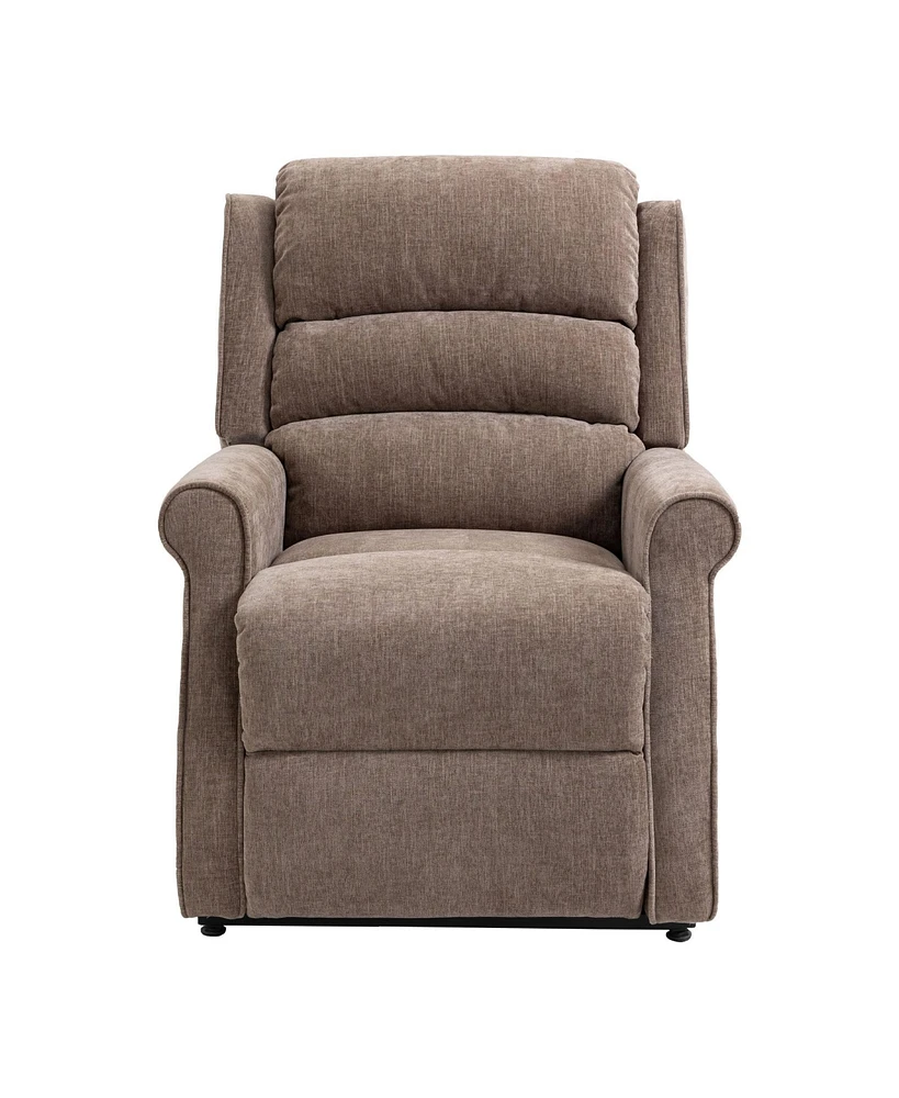 Mondawe Chenille Fabric Power Lift Recliner Chair for Elderly with 8-Point Massage and Remote Control