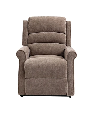 Mondawe Chenille Fabric Power Lift Recliner Chair for Elderly with 8-Point Massage and Remote Control