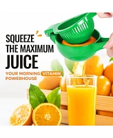 Zulay Kitchen Premium Quality Metal Orange Squeezer, Citrus Juicer, Manual Press for Extracting the Most Juice Possible