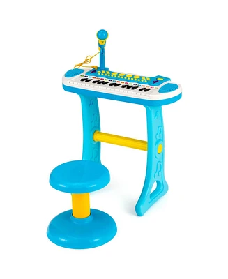 Slickblue 31-Key Kids Piano Keyboard Toy with Microphone and Multiple Sounds for Age 3+