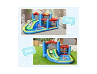 Slickblue Inflatable Kids Water Slide Bounce Castle with 480W Blower