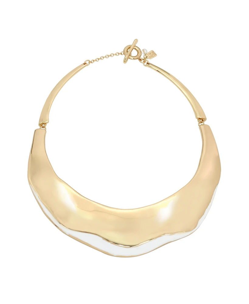 Robert Lee Morris Soho White Molten Patina Collar Necklace