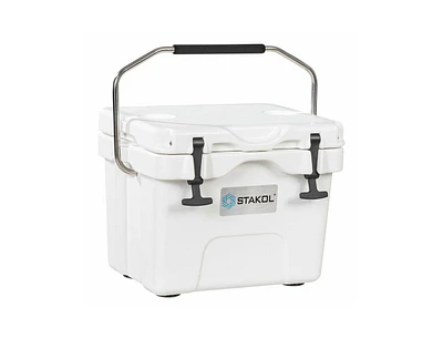 Slickblue 16 Quart 24-Can Capacity Portable Insulated Ice Cooler with 2 Cup Holders