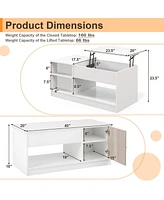 Costway Lift-Top Coffee Table Modern Cocktail Table with Lift Tabletop for Home Office