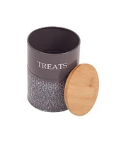 Country Living Pet Treat Storage Jars - Charcoal 2 (Pair)