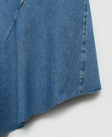 Mango Women's Asymmetrical Denim Skirt