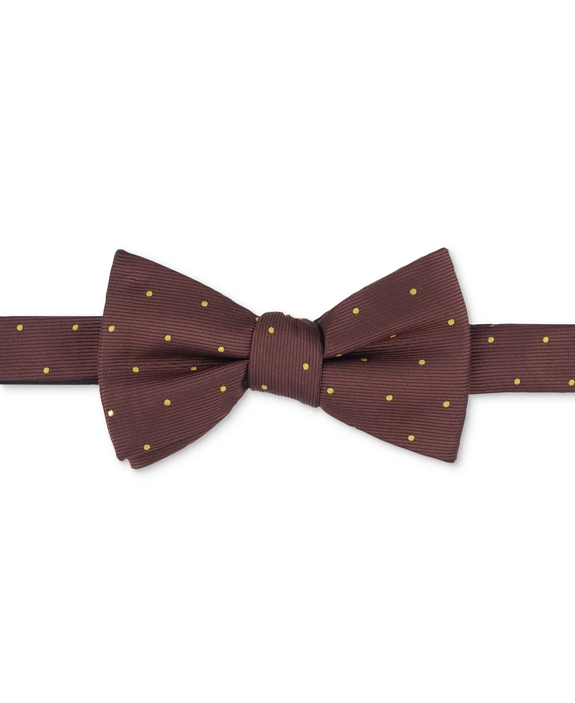 Tayion Collection Men's Brown Dot Bow Tie