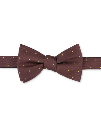 Tayion Collection Men's Brown Dot Bow Tie