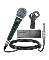 5 Core Handheld Microphone For Singing • Dynamic Neodymium Cardioid Unidirectional Vocal Metal Mic Nd 58 Blu