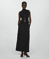 Mango Women's Long Cargo Skirt