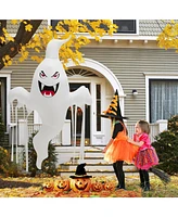 Costway 5 Ft Tall Halloween Inflatable Hanging Ghost Blow-up Yard Decoration w/Led Light