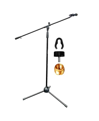 5 Core Tripod Mic Stand Heavy Duty Height Adjustable Floor Microphone Boom Arm Pedestal Para Microfono for Singing On Stage Studio - Ms 080