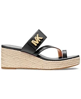 Michael Michael Kors Women's Jilly Logo Espadrille Wedge Sandals