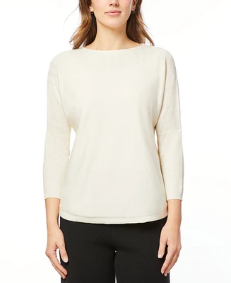 Melissa Paige Women's Boat-Neck Chevron-Stitch Dolman-Sleeve Sweater