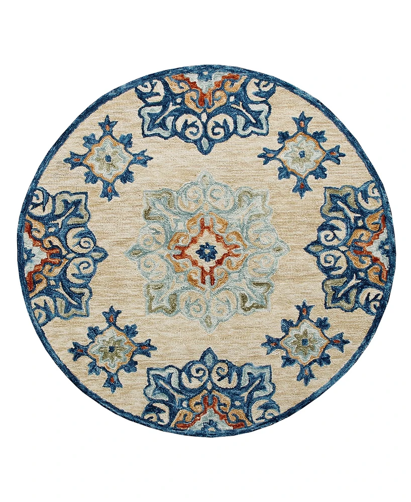 Lr Home Rochelle Rug- 3'x3' Round Area Rug