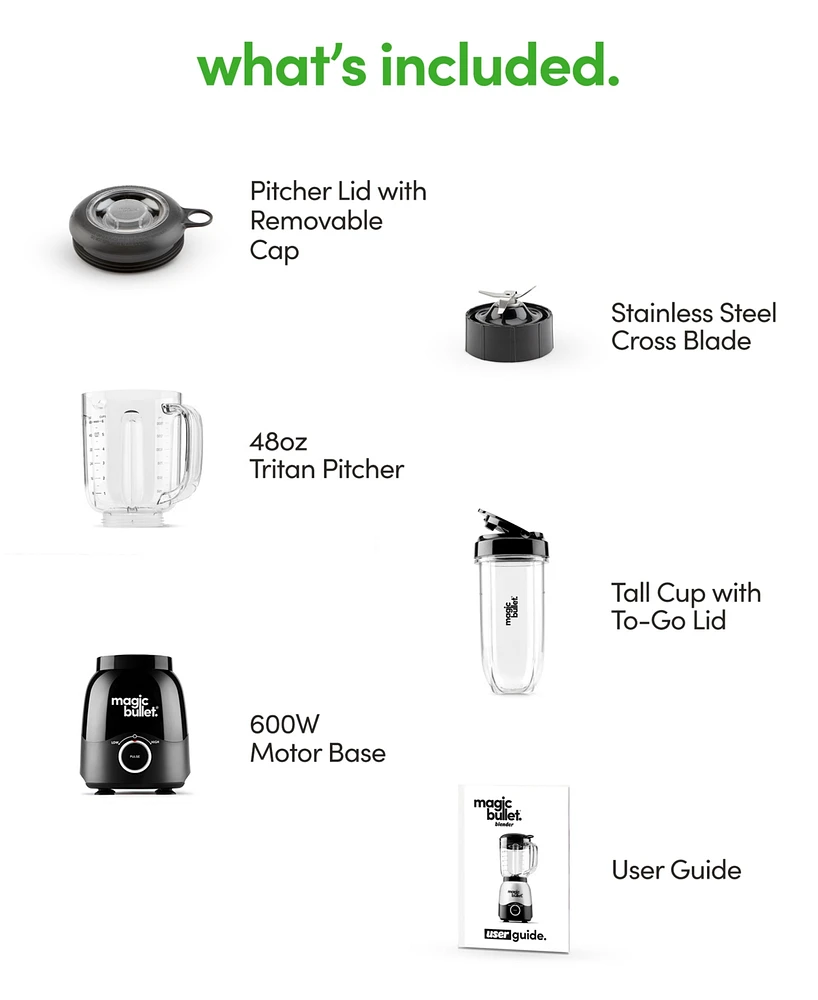 Magic Bullet 600-Watt Pitcher & Single Serve Combo Blender