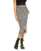 Michael Michael Kors Women's Animal-Print Utility Slit-Front Midi Skirt