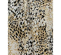 As U Wish Juniors' Animal-Print Square-Neck Maxi Dress