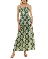 As U Wish Juniors' Printed Square-Neck Maxi Dress