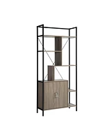 Simplie Fun Bookcase Dark Taupe Black