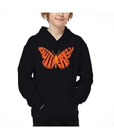 La Pop Art Boys Butterfly Word Hooded Sweatshirt