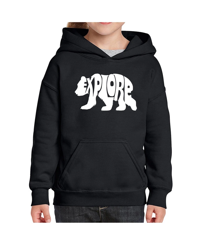 La Pop Art Girls Explore Word Hooded Sweatshirt