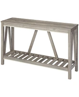 Homcom Farmhouse Console Table with Storage Shelf Anti-tipper for Entryway