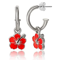 Disney Lilo and Stitch Fashion Stitch Necklace & Flower Earrings Set
