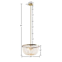 Melrose 2-Light Beaded Chandelier