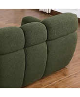 Simplie Fun Usa human body 2 seater sofa, deep marshmallow green boucle