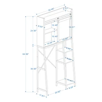Barn Door Over-The-Toilet Cabinet with Adjustable Shelves